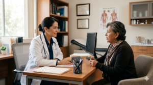 consulta médica sobre salud reproductiva