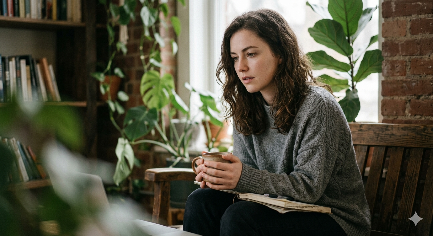 mujer reflexion embarazo duda decision emocional